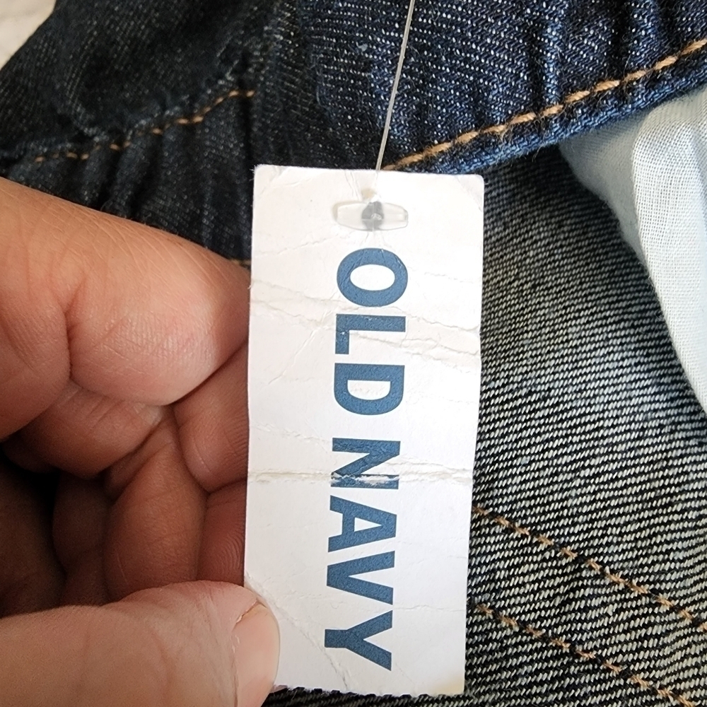 NWT Old Navy Dark Wash Jeans Boys XXL 18 Regular Straight Thigh Leg Drawstring - Picture 6 of 8